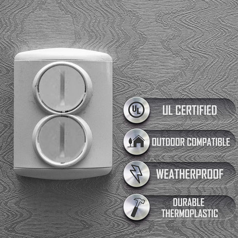 BELL PCP47550WH Weatherproof Nonmetallic Closure Plug Assortment 1/2 in and Two 3/4 in, 4-Pack, White...