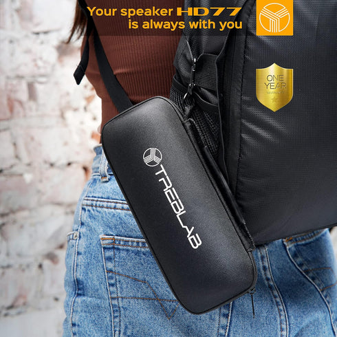 TREBLAB Original Carrying Case HD77 Bluetooth speaker - Compatible with Any Portable Speaker 3.15 x 3.19 x 7.36 in or less Black...