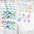 Katy Sue 'ICY Watercolour' Die-Cut/Paper Tole Flowers & Leaves. Contains 12 Letter Sized Sheets - 8 of Die Cut Flowers & 4 of Die Cut Leaves in Bl...