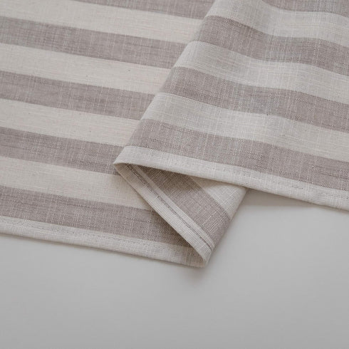 Aquazolax Linen Halloween Table Cloth, Square Striped Tablecloth for Small Parties Cake/Coffee/Dining Tables, 54 by 54 inch, Taupe Lines Design...