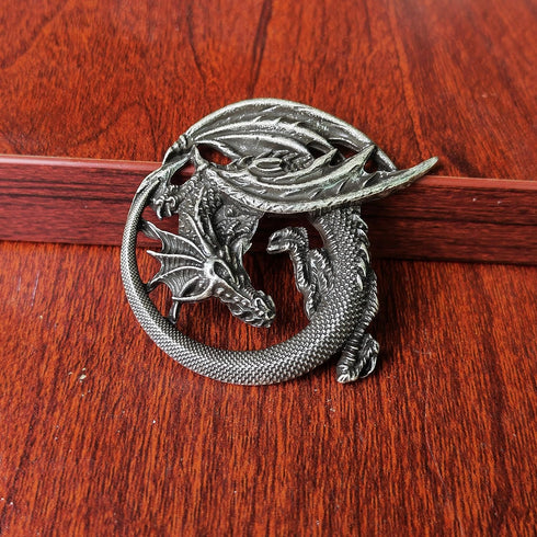 Carved Dragon Brooch Men Jewerly Accessories...