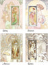 ArtDash Brand Premium Art Nouveau Reproductions: The Four Seasons ~ Set of 4 Easy-to-Frame 8"×10" Prints (AN086) by Alphonse Mucha...