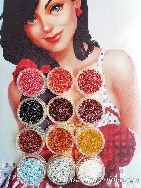 Happy Housewife Bead Embroidery kit, Girl Beading Needlepoint kit, Woman People Embroidery, mom DIY Gift idea, Kitchen Wall Decor, Tapestry......