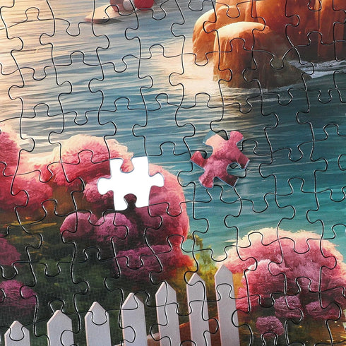 Rocorose 1000 Piece Puzzle, Lighthouse Coast Adults Jigsaw Puzzles, Beach Sunrise Sunset Landscape Puzzles Challenging Family Game...