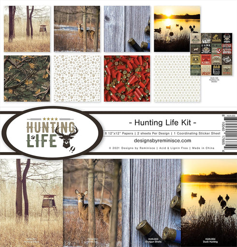 Reminisce Hunting Life Collection Scrapbook and Card Kit, White...