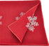 Saro Lifestyle Embroidered Snowflake Design Table Runner, Red, 16"x72"...