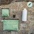 CuloClean Hygiene bag for hiking + Portable travel bidet portatil + bottle. Personal hygiene kit for hikers, leave no trace (LNT) while hiking in ...