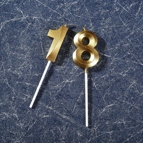 18th Birthday Candles,Gold Number 18 Cake Topper for Birthday Decorations Party Decoration...