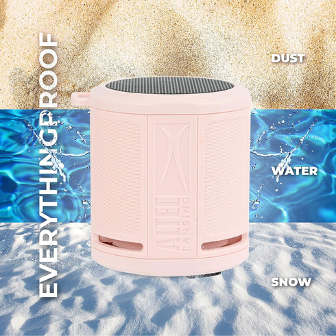 Altec Lansing HydraMicro - Waterproof Bluetooth Speaker, Lightweight & Portable Speaker for Travel & Outdoor Use, Petal Pink...