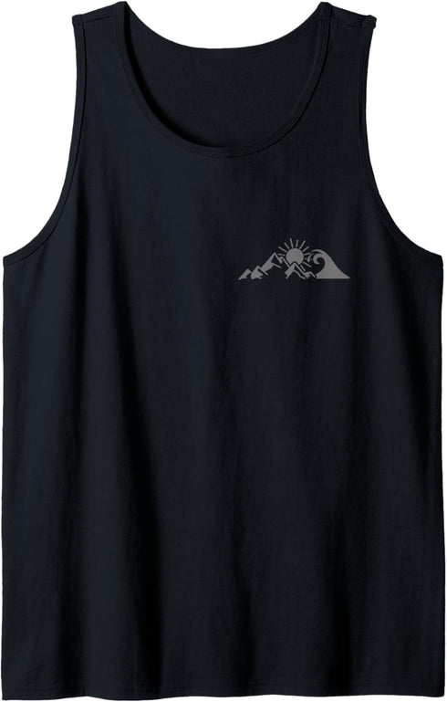 Mountain Sun Wave Nature Hiking Surf Surfer Hiker Outdoor Tank Top...