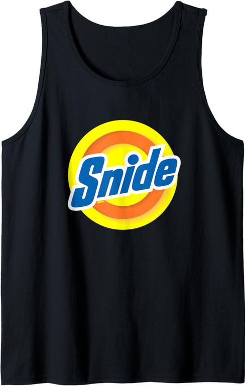 Snide laundry detergent logo parody satire Tank Top...
