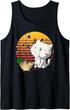 Retro Cat Bowl Of Noodles Pet Anime Cute Animal Ramen Tank Top...
