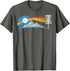 Disc Golf Distressed Mountains & Sun 80s Vintage T-Shirt...
