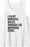 Hardware Store Funny Handyman Tools Construction Worker Tank Top...