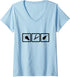 Womens Electrical Icons Electrician Tools Electrician V-Neck T-Shirt...