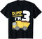 Construction Truck 3rd Birthday Boy 3 Three Year Old T-Shirt...