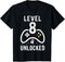 Level 8 Unlocked Video Game 8th Birthday Gift T-Shirt...
