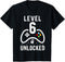 Level 6 Unlocked Video Game 6th Birthday Gift T-Shirt...