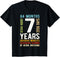7th Birthday 7 Years Old Vintage Retro 84 Months T-Shirt...