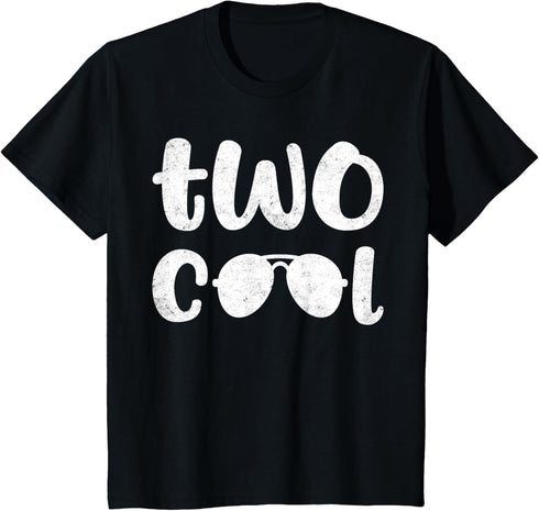 Two Cool 2nd Birthday Gift 2 Year Old Boy Second Bday T-Shirt...