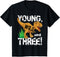 Young Wild and Three (3) Dinosaur T-Rex Birthday Shirt Boys T-Shirt...