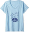 Womens Lake Girl Outdoor Living Lakeside Trees Water Nature Anchor V-Neck T-Shirt...
