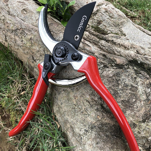 gonicc 8" Professional Sharp Bypass Pruning Shears (GPPS-1002), Tree Trimmers Secateurs,Hand Pruner, Garden Shears,Clippers For The Garden, Bonsai...