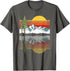 Mountain & Trees Reflection Vintage Nature & Outdoor T-Shirt...