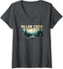 Womens Willow Creek Montana Outdoor Art Retro Hiking V-Neck T-Shirt...