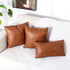 PANOD Premium Faux Leather Throw Pillow Covers, Modern Luxury Decorative Lumbar Throw Pillow Case Cushion Cases for Sofa Couch Bed Car Outdoor,12x...