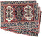 DaDa Bedding Majestic Red Kilim Rug Dining Table Placemats - Set of 4-Pieces Tapestry Cotton Kitchen Mats Royal Persian Tradtional Design - Elegan...