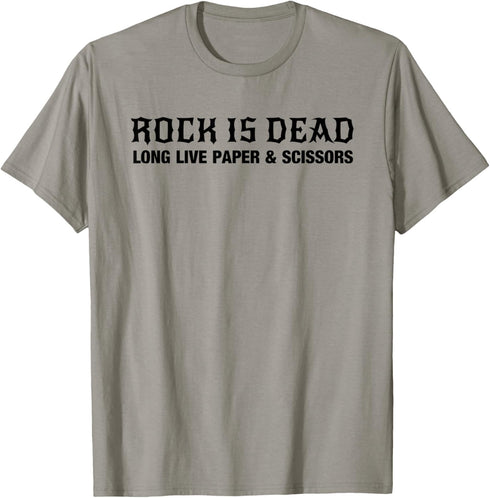 Rock is dead long live paper and scissors t-shirt...