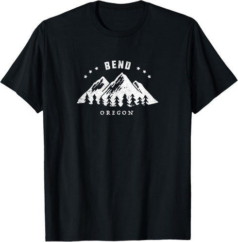 Bend Oregon Vintage Mountains Outdoor T-Shirt...