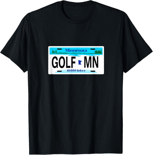 Golf Minnesota MN License Plate Gift Retro Vintage Outdoors T-Shirt...