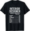 Interior Designer Nutrition Facts Interior Design T-Shirt...