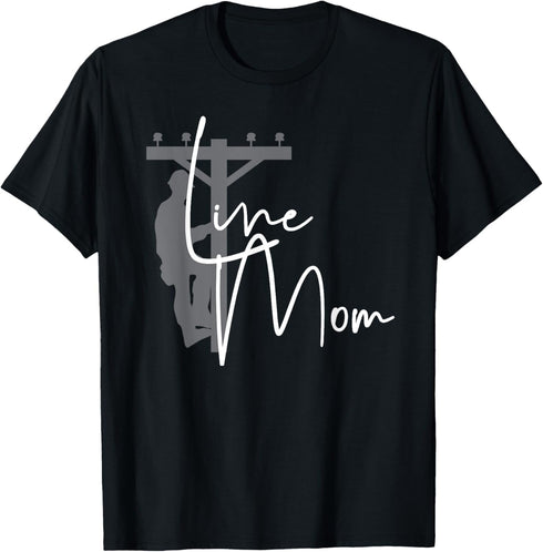 Cute Line Mom - Electrical Lineman's Mom T-Shirt...