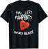 You Left Pawprints On My Heart Pet Dog Loss T-Shirt...