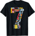 Fun 7th Birthday Construction Theme Building Tools 7 Yr Old T-Shirt...