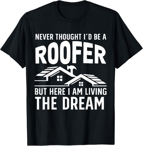 Funny Mens Roofing Contractor for Men Funny Roofer Gifts T-Shirt...