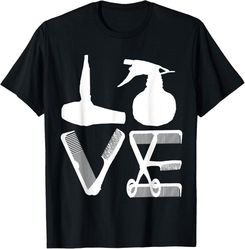 Hairdresser Love Hair Salon Haircutter Hairstylist Barber T-Shirt...