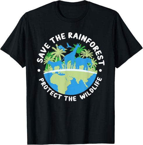Save The Rainforest Protect The Wildlife - Climate Change T-Shirt...