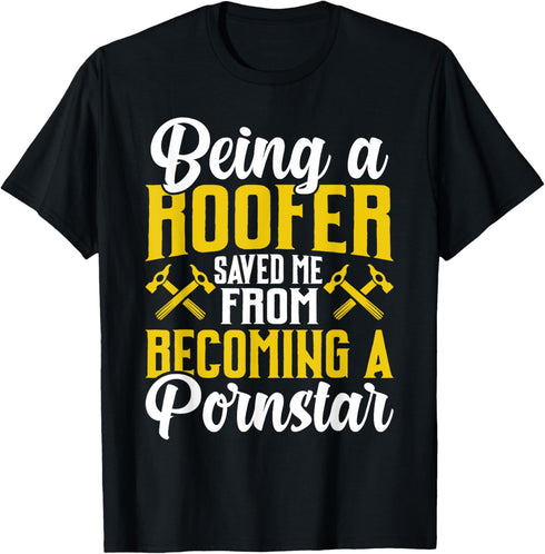 Roofer Funny Roofing Tee For Coworker Novelty T-Shirt...