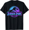 Jurassic Park Blue & Purple Fossil Logo Graphic Short Sleeve T-Shirt...