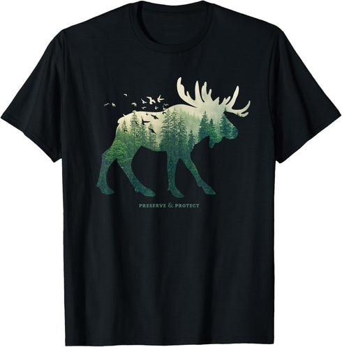 Preserve & Protect Vintage National Park Moose T-Shirt...