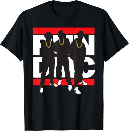 Run DMC Official Silhouette Band T-Shirt, Small, Black...