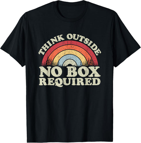 Think Outside No Box Required Outdoors Hiking T-Shirt...