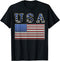 USA American Flag United States US Patriotic T-Shirt...