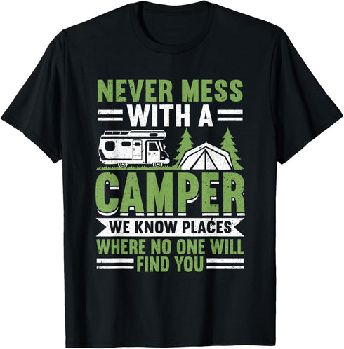 Funny Camper Outfit for Men Camping Apparel Travel Outdoor T-Shirt...