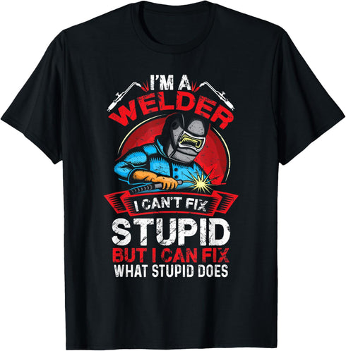 Funny I'm A Welder Gift Welding Wedding Supplies for Men T-Shirt...