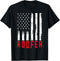 Roofer American Flag 4th July Gift Roofing Novelty Gift T-Shirt...